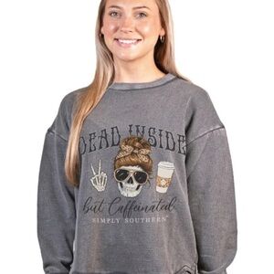 Simply Southern Charcoal Graphic Women's Sweater